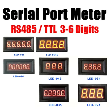 RS485 Измеритель последовательного порта СВЕТОДИОДНЫЙ Цифровой Ламповый Дисплей 485 TTL Дисплейный Модуль PLC Коммуникационный MODBUS RTU ASCII DC 5V - 36V 12V 24V