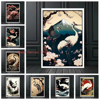 Японская живопись животных на холсте, красивые плакаты и принты Дэниела Крейна, абстрактные настенные рисунки для домашнего декора гостиной