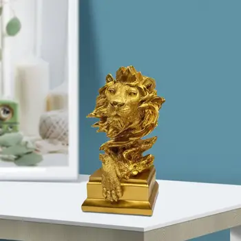 3D Статуя Льва, украшения для львов, декоративные Креативные Реалистичные поделки, Скульптура Льва, Фигурки львов для настольного декора спальни.
