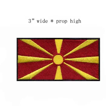 Нашивки с вышивкой, логотипы Македонии Шириной 3 дюйма /Вся детская одежда