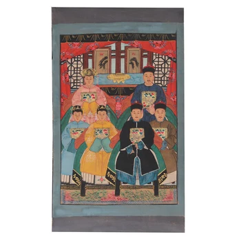 Ручная роспись, роспись предков на холсте, ткани, китайская портретная живопись