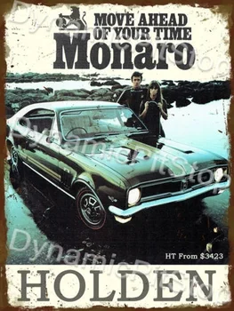 20x30 см Жестяная вывеска Holden Monaro 1969 HT в деревенском стиле или деколь 20x30