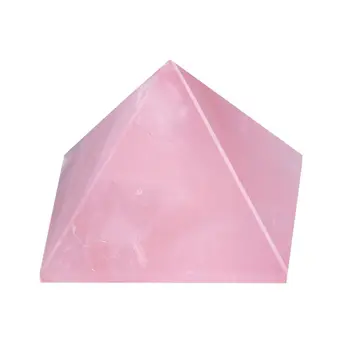 1 шт. Натуральный Розовый кварц, Пирамидальный камень, кристалл, Исцеляющие образцы Фэн-шуй